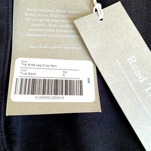NWT Everlane Wide Leg Crop Pant